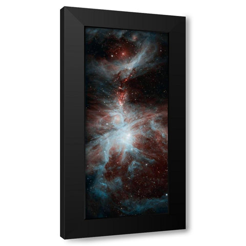 Orion Dreamy Stars Black Modern Wood Framed Art Print by Spitzer Space Telescope,