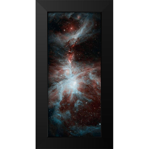 Orion Dreamy Stars Black Modern Wood Framed Art Print by Spitzer Space Telescope,