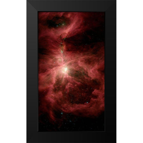 The Sword of Orion Black Modern Wood Framed Art Print by Spitzer Space Telescope,