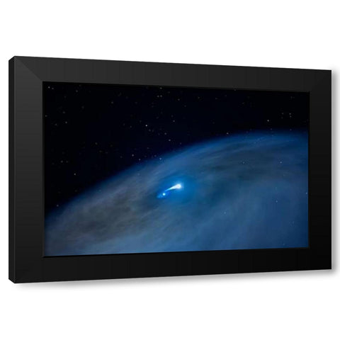 Star NaSt1 - Nicknamed Nasty 1 Black Modern Wood Framed Art Print with Double Matting by Hubble Space Telescope