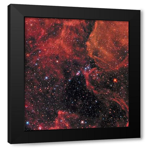 Wide View of Supernova 1987A Black Modern Wood Framed Art Print by Hubble Space Telescope