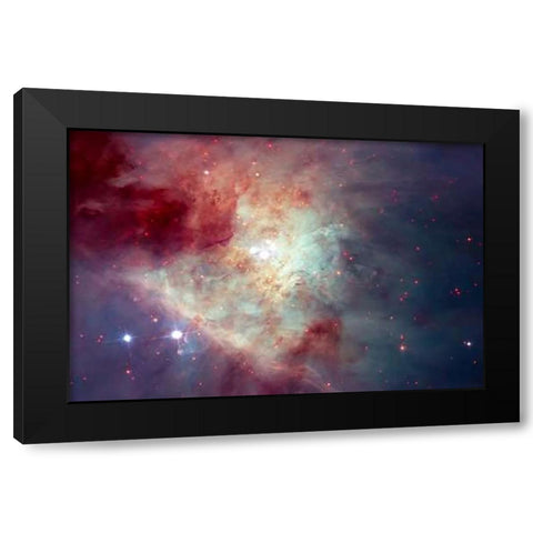 View of the Orion Nebula Black Modern Wood Framed Art Print with Double Matting by Hubble Space Telescope