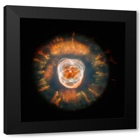 NGC 2392 - Eskimo Nebula Black Modern Wood Framed Art Print by NASA