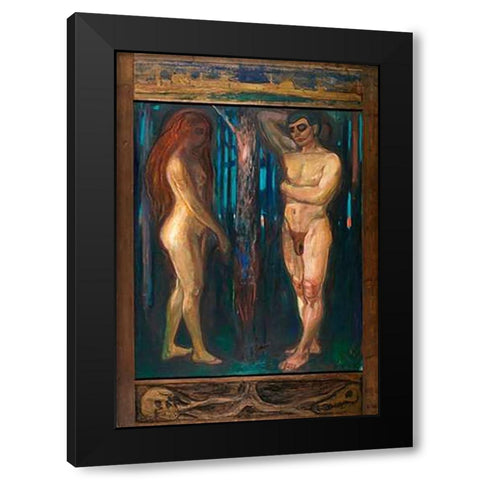 Metabolism, 1898-1899 Black Modern Wood Framed Art Print with Double Matting by Munch, Edvard