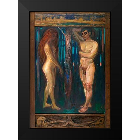 Metabolism, 1898-1899 Black Modern Wood Framed Art Print by Munch, Edvard