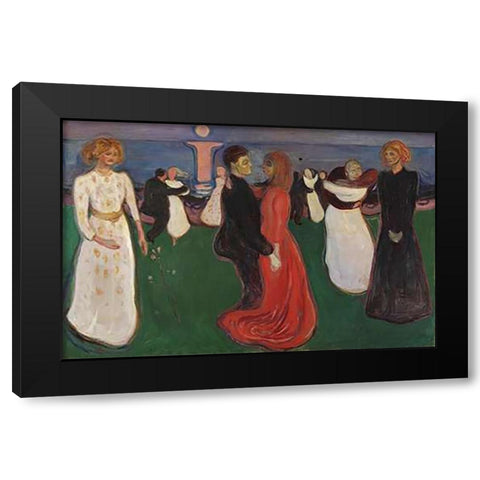 The Dance of Life, 1900 Black Modern Wood Framed Art Print by Munch, Edvard