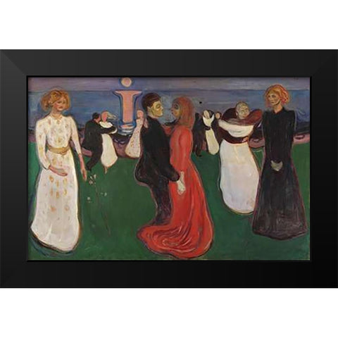 The Dance of Life, 1900 Black Modern Wood Framed Art Print by Munch, Edvard