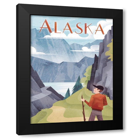 Alaska Black Modern Wood Framed Art Print with Double Matting by Wickstrom, Martin