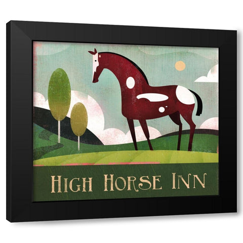 High Horse Inn Black Modern Wood Framed Art Print by Wickstrom, Martin