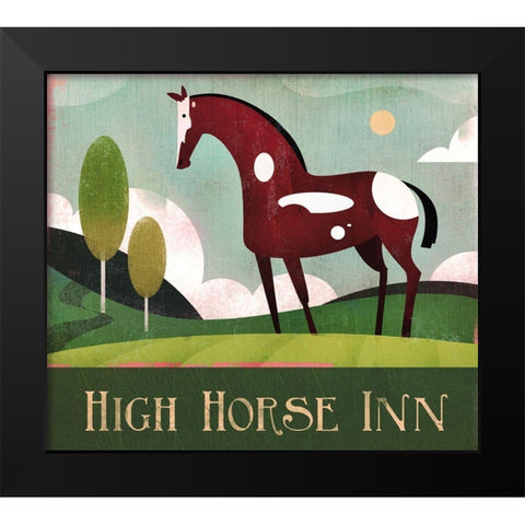 High Horse Inn Black Modern Wood Framed Art Print by Wickstrom, Martin