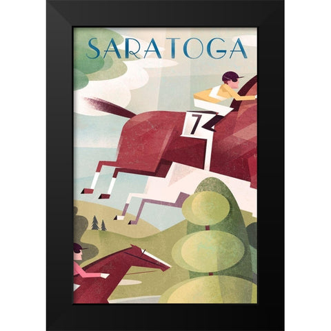 Saratoga Black Modern Wood Framed Art Print by Wickstrom, Martin
