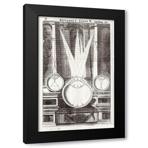 Anatomy of Vision - Oculus artificialis teledioptricus, vol. 1, p. 32 Black Modern Wood Framed Art Print by Zahn, Johann