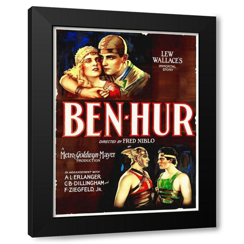 Ben Hur, 1925 Black Modern Wood Framed Art Print with Double Matting by Hollywood Photo Archive