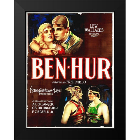 Ben Hur, 1925 Black Modern Wood Framed Art Print by Hollywood Photo Archive