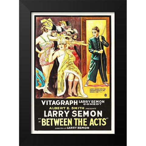 Between Acts Black Modern Wood Framed Art Print by Hollywood Photo Archive