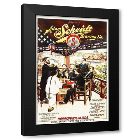 Brewing, 1900 Black Modern Wood Framed Art Print with Double Matting by Hollywood Photo Archive