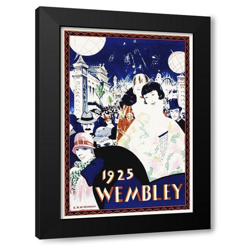 Brit Empire Exhibition, 1925 Black Modern Wood Framed Art Print with Double Matting by Hollywood Photo Archive