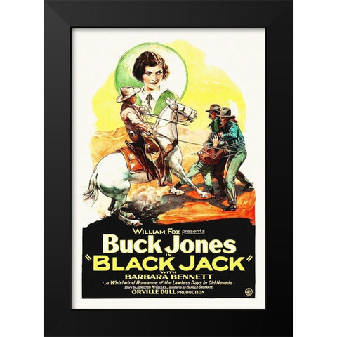 Buck Jones, Black Jack Black Modern Wood Framed Art Print by Hollywood Photo Archive
