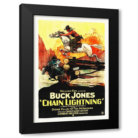 Buck Jones, Chain Lightning Black Modern Wood Framed Art Print with Double Matting by Hollywood Photo Archive