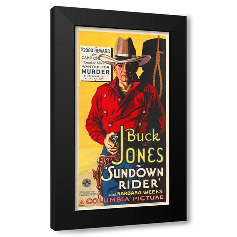 Buck Jones, Sundown Rider Black Modern Wood Framed Art Print with Double Matting by Hollywood Photo Archive