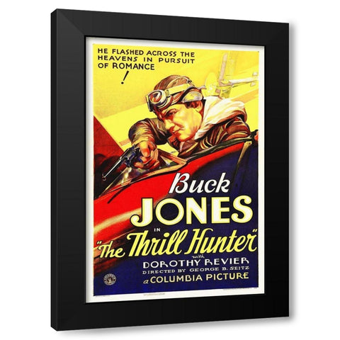 Buck Jones, The Thrill Hunter Black Modern Wood Framed Art Print with Double Matting by Hollywood Photo Archive