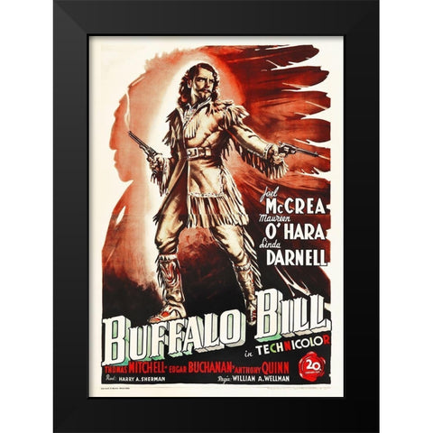 Buffalo Bill, 1949 Black Modern Wood Framed Art Print by Hollywood Photo Archive