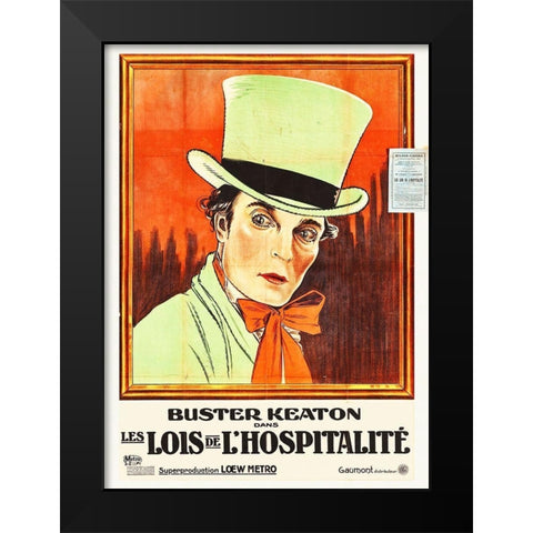 Buster Keaton Black Modern Wood Framed Art Print by Hollywood Photo Archive