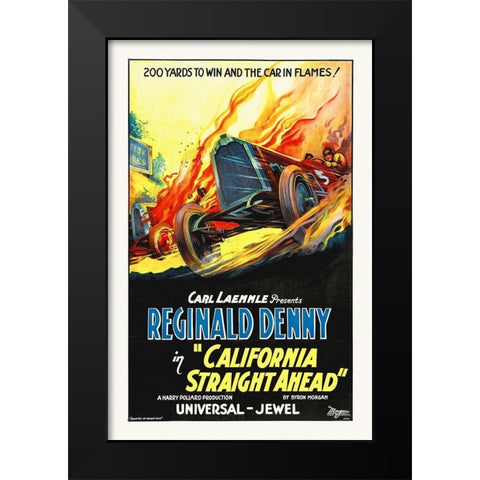 California Straight Ahead,  1925 Black Modern Wood Framed Art Print by Hollywood Photo Archive