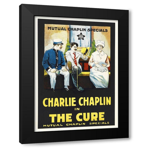 Chaplin, Charlie -The Cure poster Black Modern Wood Framed Art Print with Double Matting by Hollywood Photo Archive