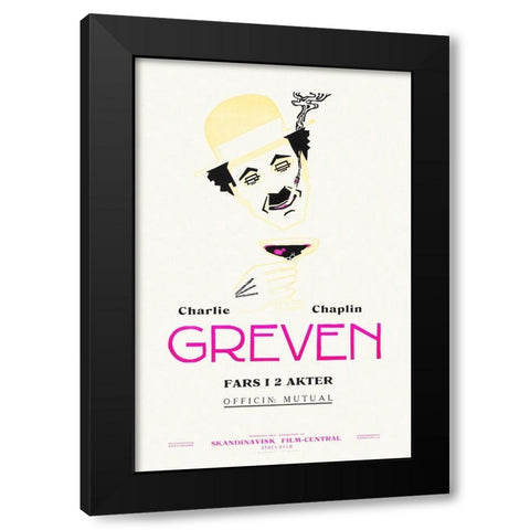 Charlie Chaplin, The Count, 1916 Black Modern Wood Framed Art Print with Double Matting by Hollywood Photo Archive