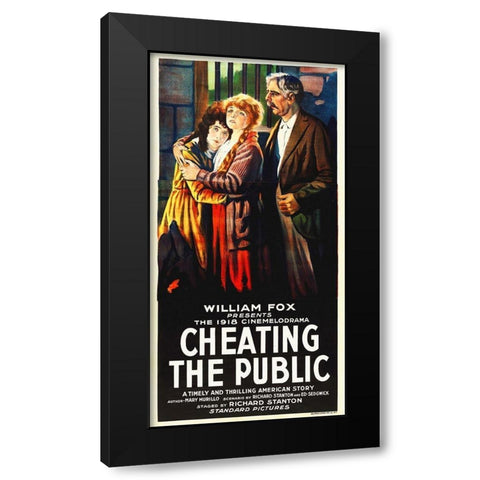 Cheating the Public Black Modern Wood Framed Art Print with Double Matting by Hollywood Photo Archive
