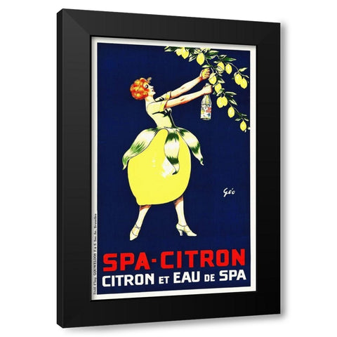 Citron Black Modern Wood Framed Art Print with Double Matting by Hollywood Photo Archive