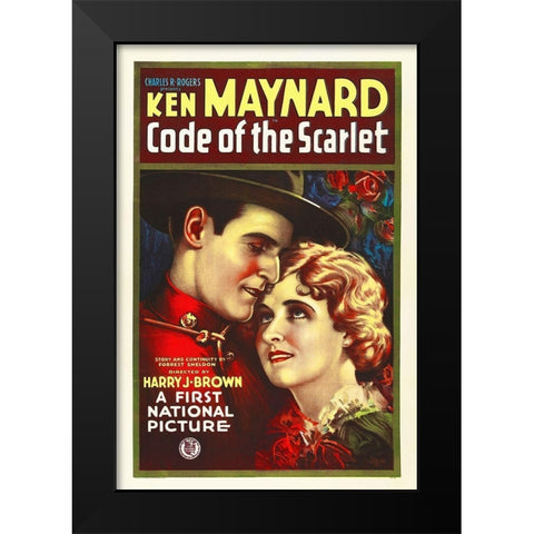 Code of the Scarlet, 1928 Black Modern Wood Framed Art Print by Hollywood Photo Archive