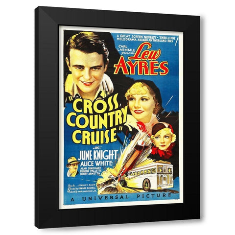 Cross Country Cruise Black Modern Wood Framed Art Print with Double Matting by Hollywood Photo Archive