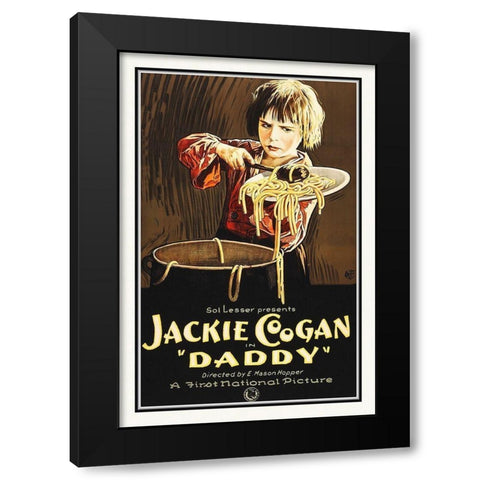 Daddy, 1923 Black Modern Wood Framed Art Print by Hollywood Photo Archive