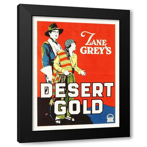 Desert Gold Black Modern Wood Framed Art Print by Hollywood Photo Archive