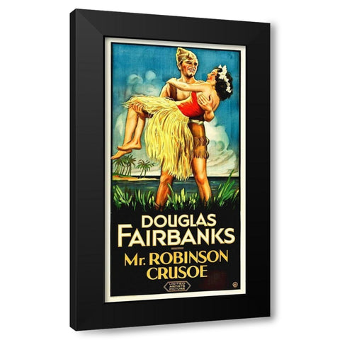 Douglas Fairbanks, Mr Robinson Crusoe, 1932 Black Modern Wood Framed Art Print with Double Matting by Hollywood Photo Archive
