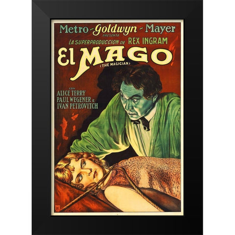 El Mago Black Modern Wood Framed Art Print by Hollywood Photo Archive