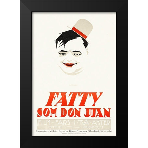 Fatty Black Modern Wood Framed Art Print by Hollywood Photo Archive