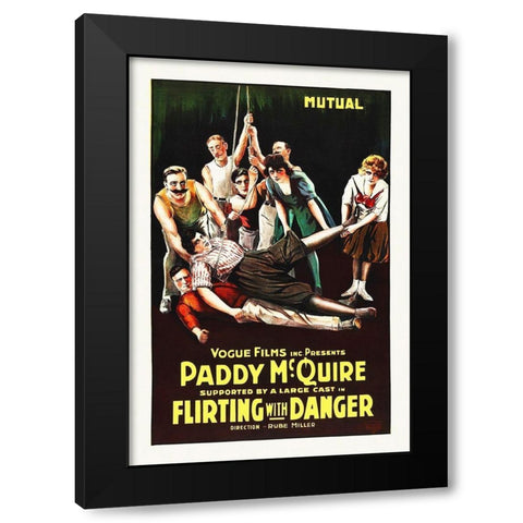 Flirting With Danger Black Modern Wood Framed Art Print with Double Matting by Hollywood Photo Archive