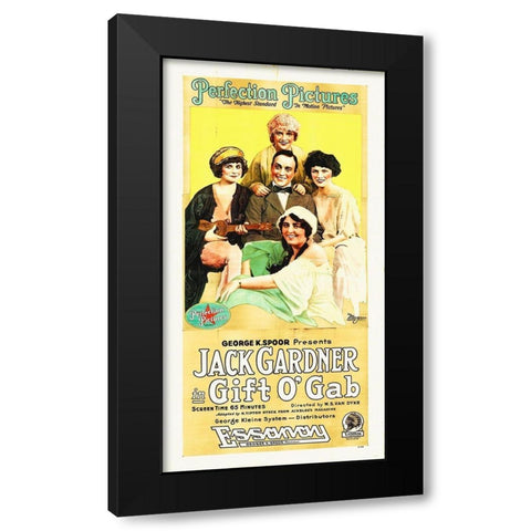 Gift O Gab Black Modern Wood Framed Art Print by Hollywood Photo Archive