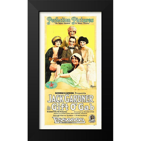 Gift O Gab Black Modern Wood Framed Art Print by Hollywood Photo Archive