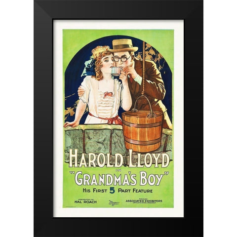 Gramas Boy Black Modern Wood Framed Art Print by Hollywood Photo Archive