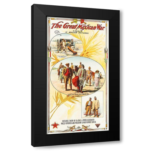 Great Mexican War -1914 Black Modern Wood Framed Art Print with Double Matting by Hollywood Photo Archive