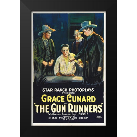 Gun Runners Black Modern Wood Framed Art Print by Hollywood Photo Archive