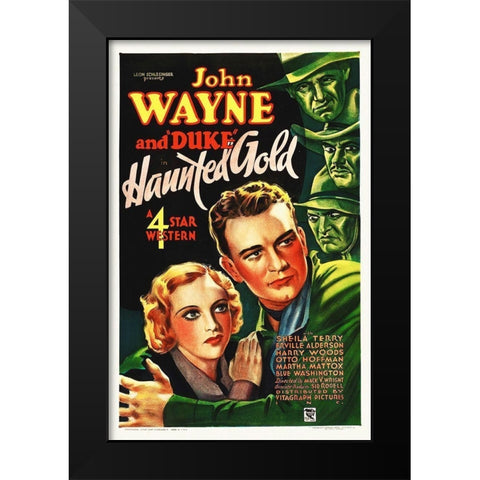Haunted Gold Black Modern Wood Framed Art Print by Hollywood Photo Archive