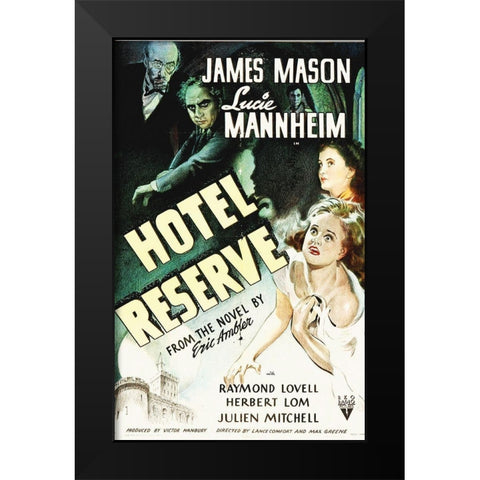 Hotel Reserve Black Modern Wood Framed Art Print by Hollywood Photo Archive