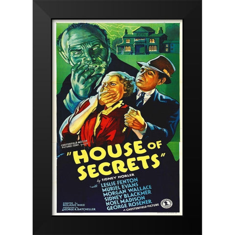 House of Secrets Black Modern Wood Framed Art Print by Hollywood Photo Archive