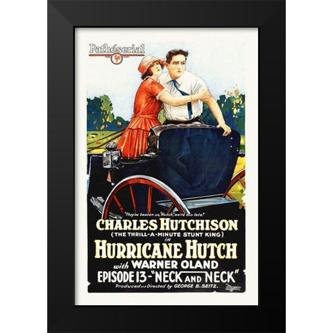 Hurricane Hutch, with Warner Oland, 1929 Black Modern Wood Framed Art Print by Hollywood Photo Archive