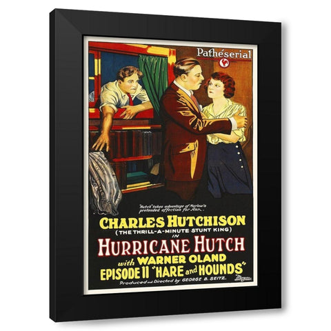 Hurricane Hutch Black Modern Wood Framed Art Print with Double Matting by Hollywood Photo Archive